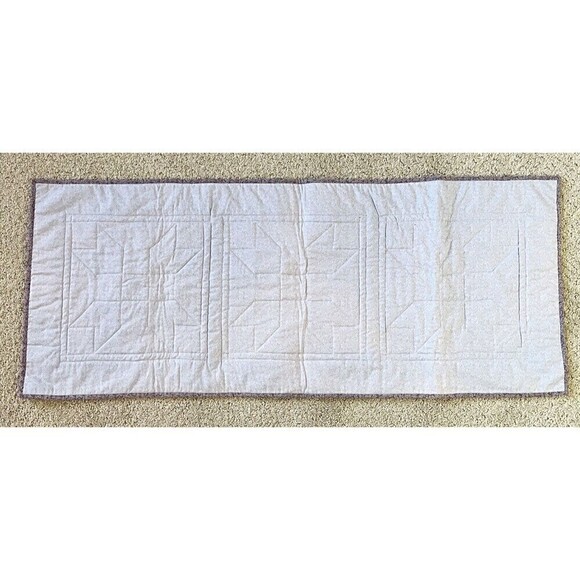 Handmade Quilted Patchwork Table Runner Pinwheel Jewel Tone Red Purple Blue - Picture 4 of 11